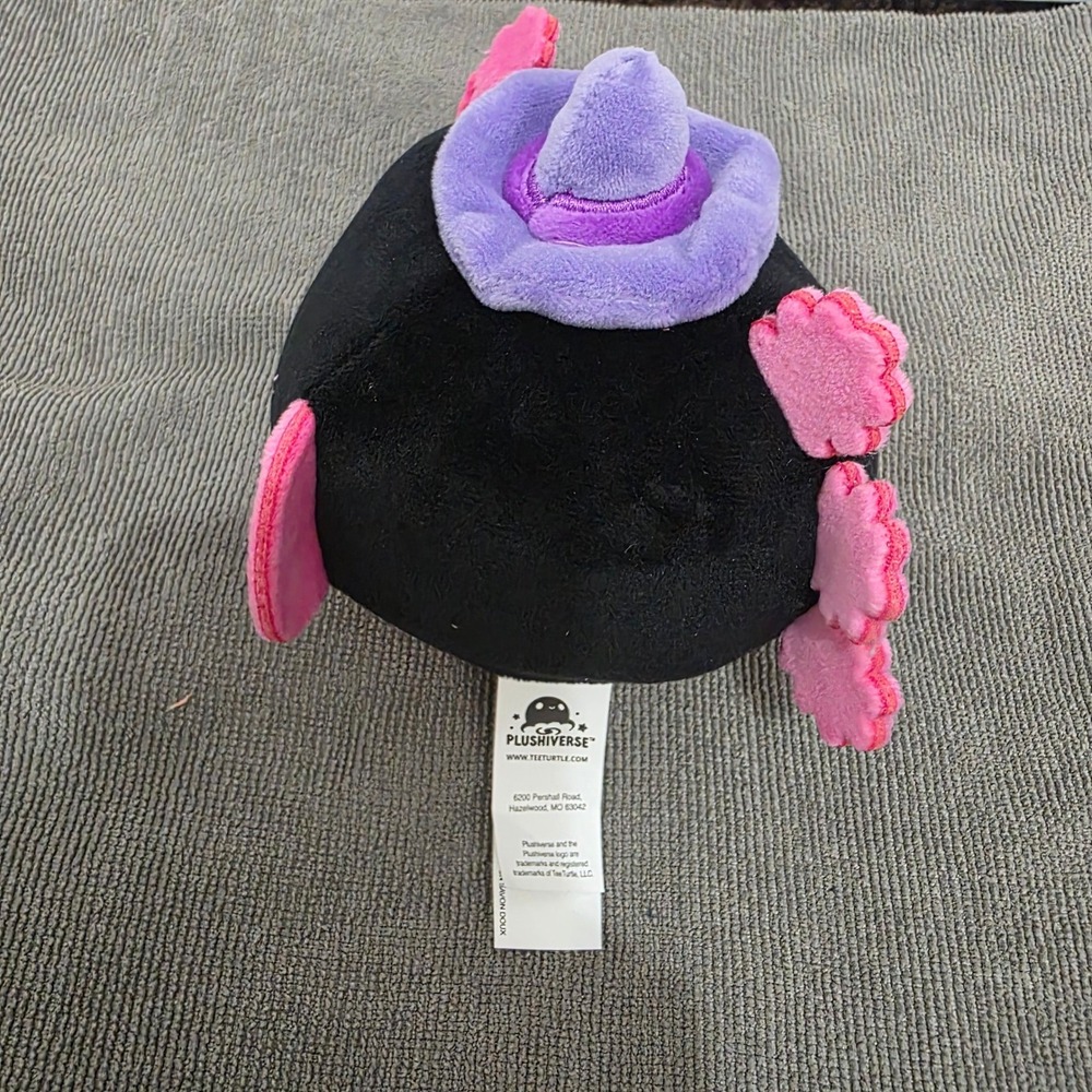 TeeTurtle Plushiverse Reversible Witch Axolot Plushie Black Happy Pink Angry New - Picture 3 of 3